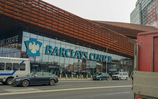 Barclays Center seen from Flatbush Avenue